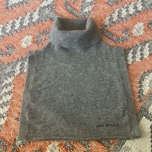 Zara SPRLS cashmere grey turtle scarf M